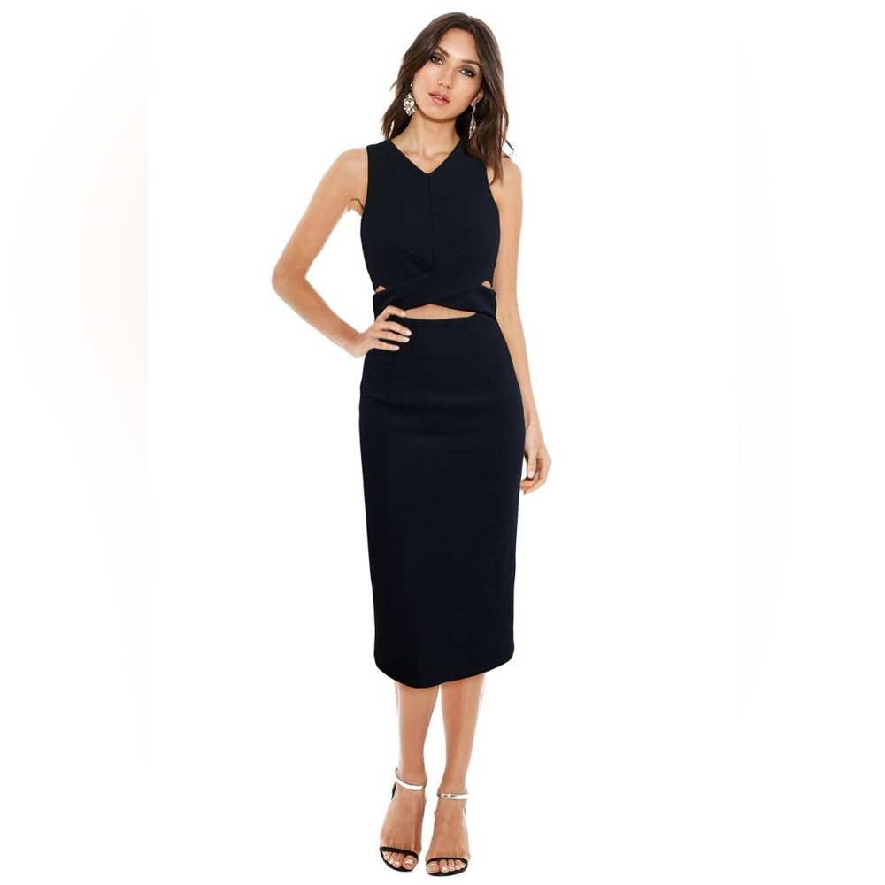 Nicholas Navy Blue Cutout Dress